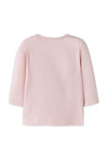 Name It Baby Girl Vube Heart Long Sleeve Top, Pink