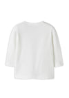 Name It Baby Girl Vube Floral Long Sleeve Top, Off White