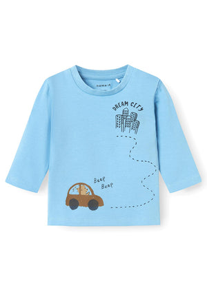 Name It Baby Boy Sultan Long Sleeve Top, Dusk Blue