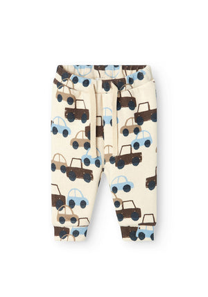 Name It Baby Boy Sacar Car Print Jogger, Summer Sand