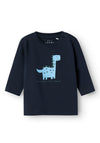 Name It Baby Boy Vacion Long Sleeve Top, Dark Sapphire