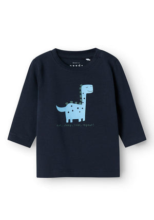 Name It Baby Boy Vacion Long Sleeve Top, Dark Sapphire