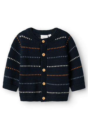 Name It Baby Boy Refolle Long Sleeve Knit Cardigan, Dark Sapphire