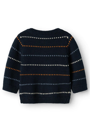 Name It Baby Boy Refolle Long Sleeve Knit Cardigan, Dark Sapphire