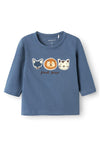 Name It Baby Boy Orkan Long Sleeve Top, Bering Sea