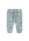 Name It Baby Boy Larn Animal Print Pant, Blue