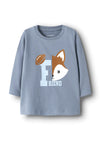Name It Baby Boy Shout Long Sleeve Top, Blue