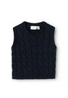 Name It Baby Boy Remon Knit Vest, Dark Sapphire