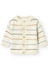 Name It Baby Boy Refolle Long Sleeve Knit Cardigan, Peyote Melange