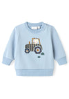 Name It Baby Boy Tractor Long Sleeve Sweater, Blue