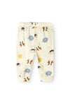 Name It Baby Boy Larn Animal Print Pant, Beige