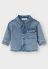 Name It Baby Boy Nud Denim Shirt, Medium Blue Denim