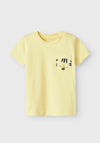 Name It Baby Boy Happy Short Sleeve Tee, Lemon Meringue