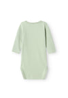 Name It Baby Boy Hollow Long Sleeve Bodysuit, Aqua Gray