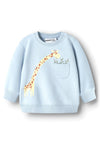 Name It Baby Boy Hall Giraffe Long Sleeve Sweater, Blue