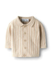 Name It Baby Boy Floppi Long Sleeve Cardigan, Beige