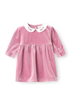 Name It Baby Girl Rinna Long Sleeve Velour Dress, Mauve Orchid