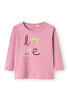 Name It Baby Girl Frastar Long Sleeve Top, Mauve Orchid