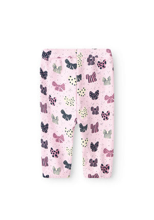 Name It Baby Girl Ribbon Print Pant, Corsage