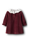 Name It Baby Girl Roxy Long Sleeve Velour Dress, Wine