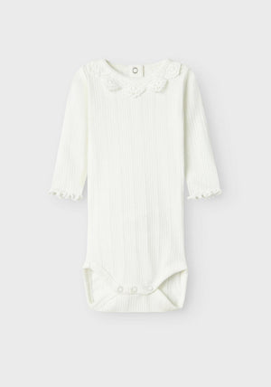Name It Baby Girl Dia Long Sleeve Body, Cloud Dancer