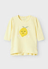 Name It Baby Girl Feva Long Sleeve Tunic, Pastel Yellow