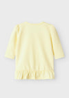 Name It Baby Girl Feva Long Sleeve Tunic, Pastel Yellow