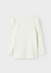 Name It Mini Girl Love Long Sleeve Top, Cloud Dancer