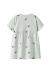 Name It Baby Girl Vandora Bee Print Dress, Green