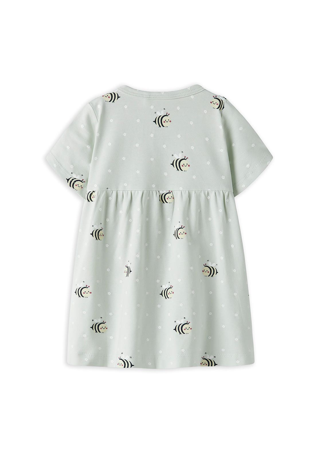 Name It Baby Girl Vandora Bee Print Dress, Green