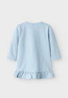 Name It Baby Girl Bassa Long Sleeve Butterfly Tunic, Subdued Blue