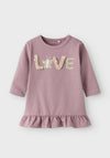 Name It Baby Girl Bassa Long Sleeve Butterfly Tunic, Elderberry