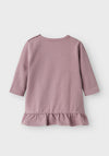 Name It Baby Girl Bassa Long Sleeve Butterfly Tunic, Elderberry