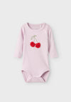 Name It Baby Girl Bolia Ribbed Long Sleeve Body, Winsome Orchid