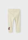 Name It Baby Girl Bolia Ribbed Legging, Summer Sand