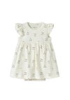 Name It Baby Girl Cherry Body Dress, White