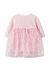 Name It Baby Girl Floral Tulle Long Sleeve Dress, Pink