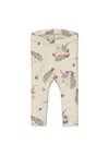 Name It Baby Girl Noise Unicorn Print Legging, Beige
