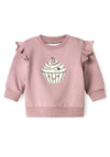Name It Baby Girl Cupcake Long Sleeve Sweater, Purple