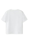 Name It Kid Girl Stitch Print Short Sleeve Tee, White