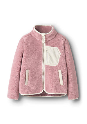 Name It Kid Girl Matta Long Sleeve Fleece Jacket, Pink
