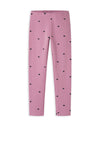 Name It Kid Girl Davina Heart Fleece Lined Leggings, Pink