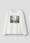 Name It Kid Girl Votea Long Sleeve Top, Cream