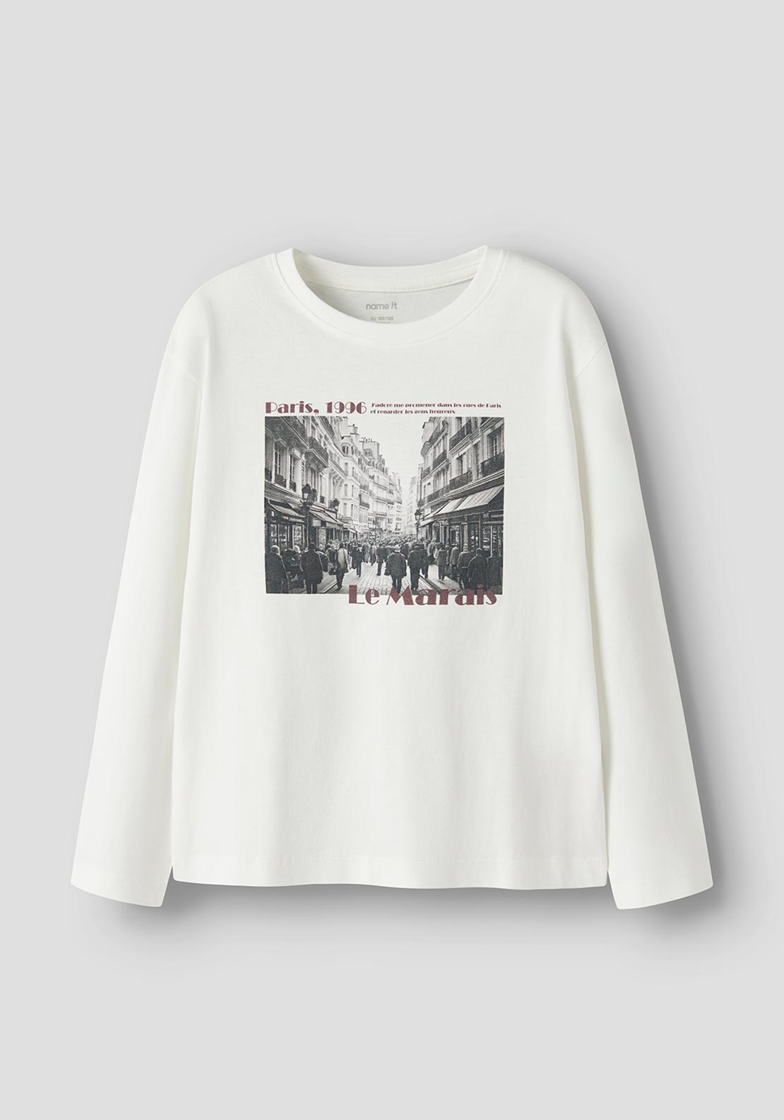 Name It Kid Girl Votea Long Sleeve Top, Cream