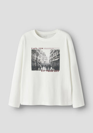 Name It Kid Girl Votea Long Sleeve Top, Cream