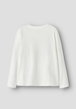Name It Kid Girl Votea Long Sleeve Top, Cream