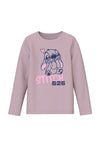 Name It Kid Girl Vosla Stitch Long Sleeve Top, Lilac