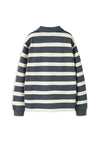 Name It Kid Boy Long Sleeve Stripe Polo Sweater, Navy