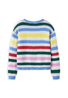 Name It Kid Girl Lelia Stripe Knit Jumper, White Multi