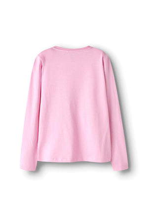 Name It Kid Girl Trine Love Long Sleeve Top, Pink